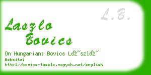 laszlo bovics business card